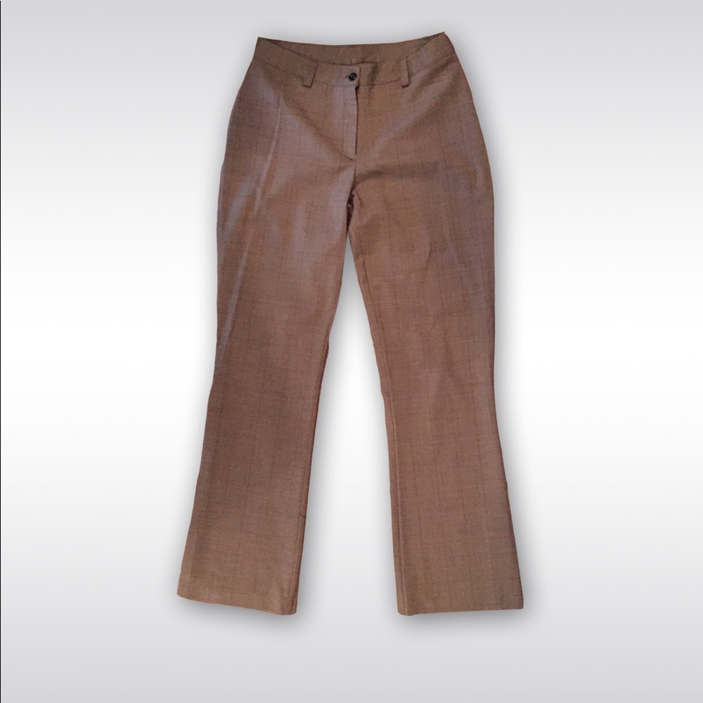 Plaid bootcut dress pants